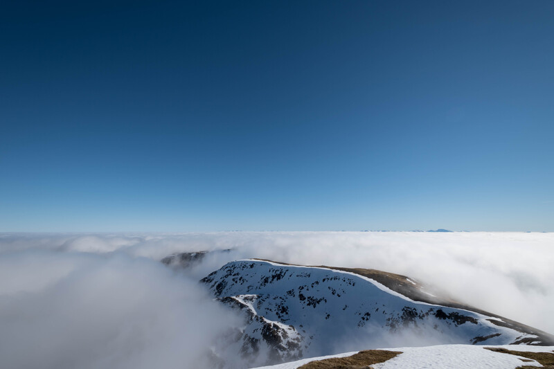 Looking over Creag a'Chaorainn to Ben Nevis from Sgurr nan Conbhairean