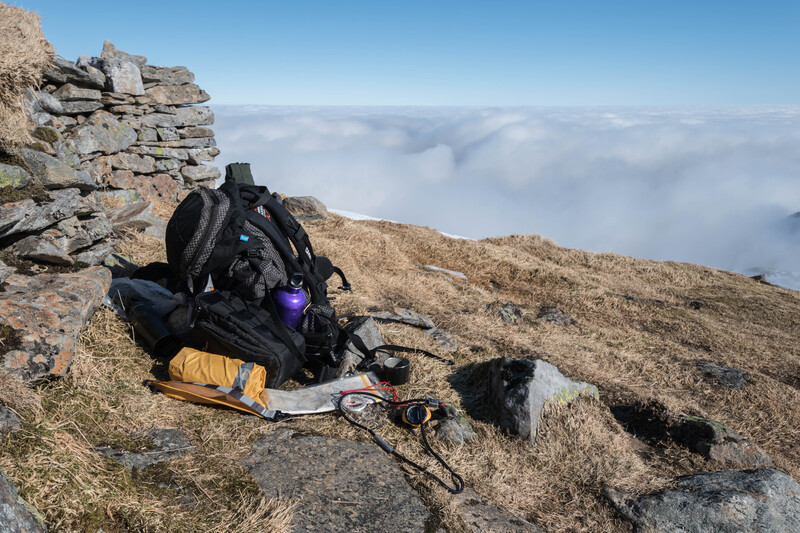 Lunch above the clouds on Sgurr nan Conbhairean