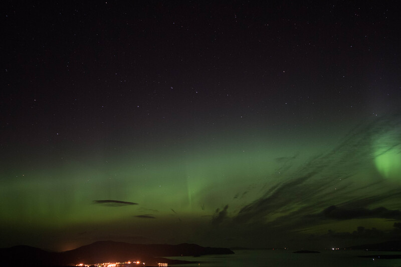 The northern lights above Broadford