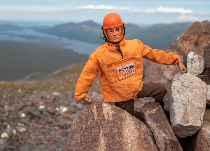 Dr. A.H.B. Man summits Meall a'Ghiubhais with Loch Maree in the background. Jolly good show Dr. Man!