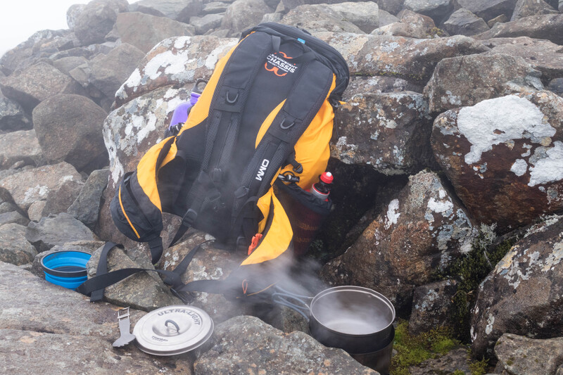 Brewing up on the summit of Blaven