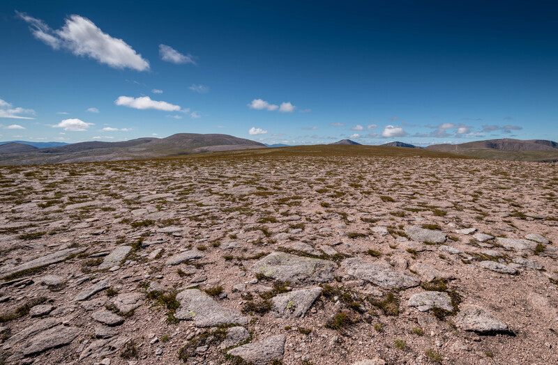 Ben MacDui, Cairn Toul and Braeriach from the Cairn Lochan plateau