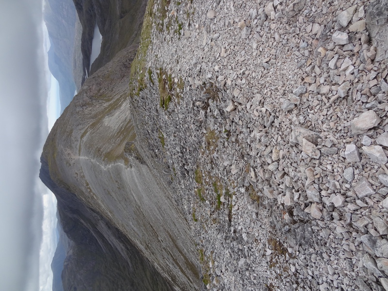 Looking north along the ridge of Beinn Liath Mhor from the first summit