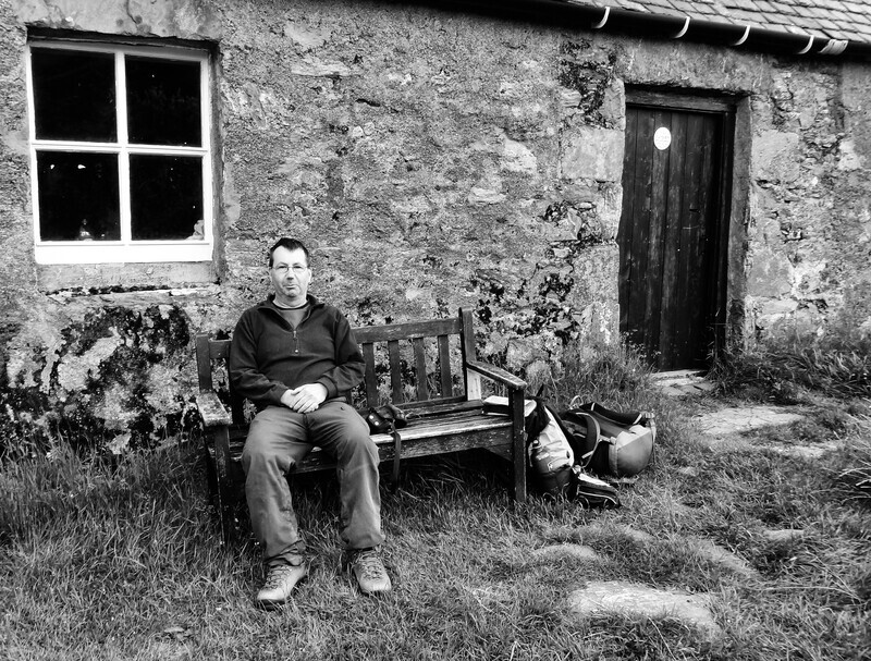 Andy preparing for his final Munro at Suardalan